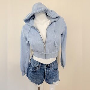 Crop zip up hoodie California Girl Casual Chic athleisure PacSun John Galt xs